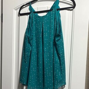 Chic Teal Camisole with Dotted Design